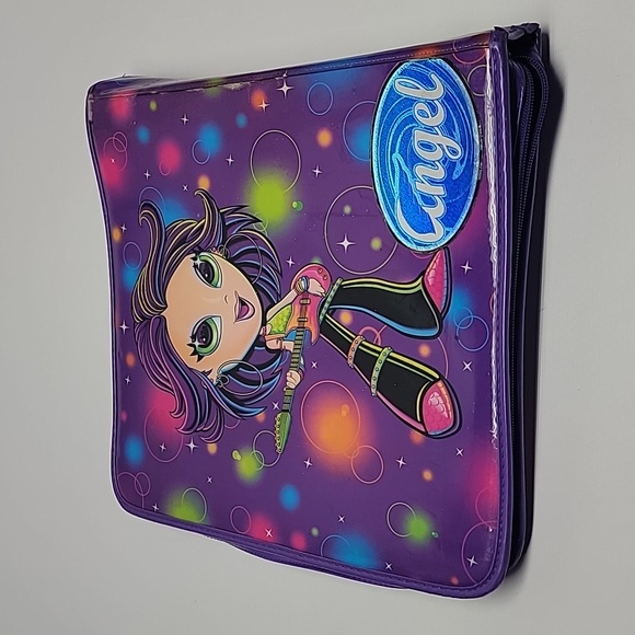 Vintage 90s y2k lisa frank Rockstar girl zip up binder - Picture 7 of 11
